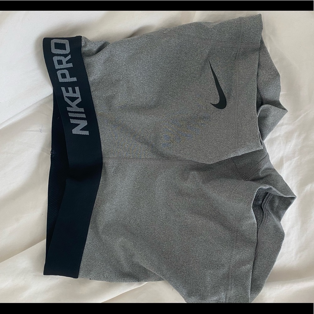 Gray Nike Pro Shorts